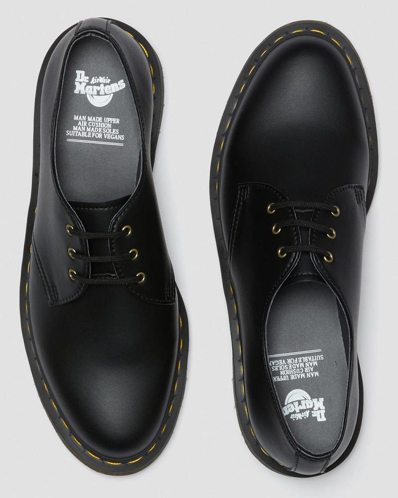 Dr Martens Vegan 1461 Felix Oxford Sko Dame Sort | DK 384LIS